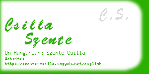 csilla szente business card